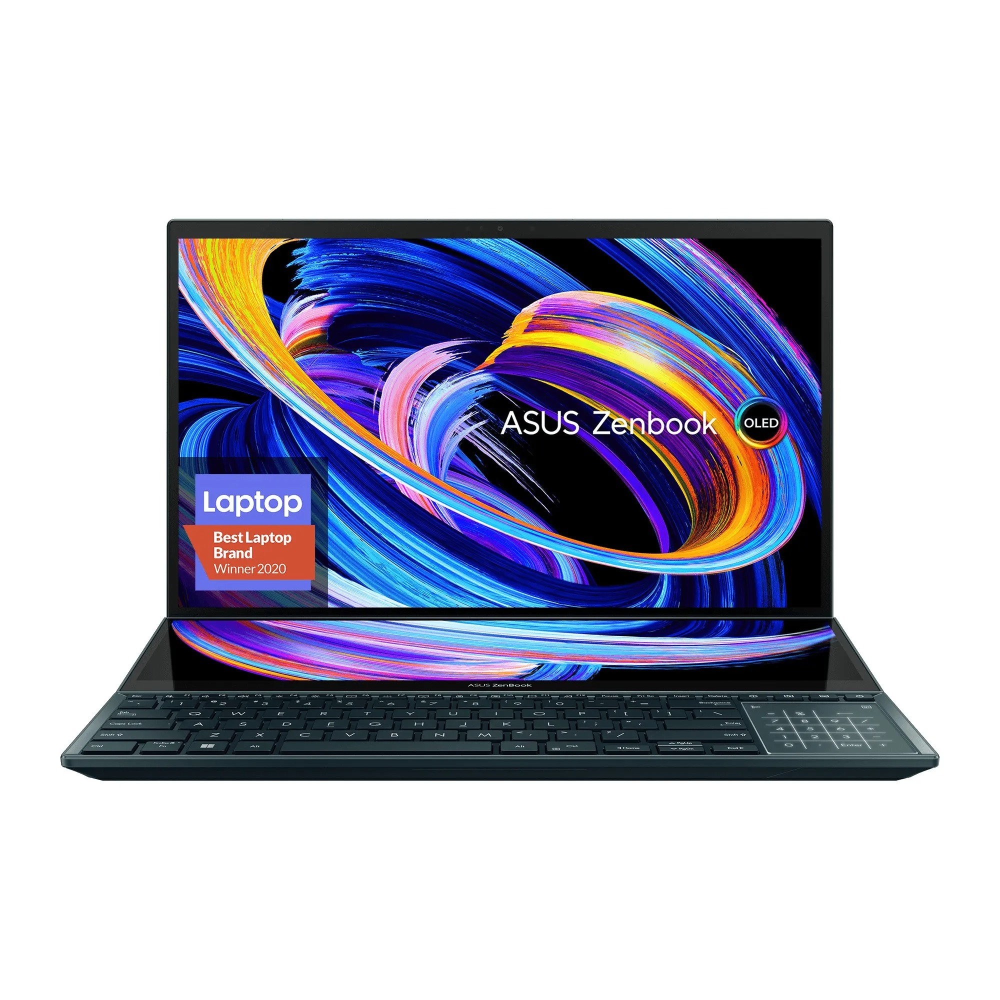 ASUS ZenBook Pro Duo 15 OLED UX582 Laptop, 15.6” OLED FHD Touch Display, Intel Core i9-12900H, 32GB, 1TB, GeForce RTX 3060 Laptop GPU, ScreenPad Plus, Windows 11 Pro UX582ZM-XS96T