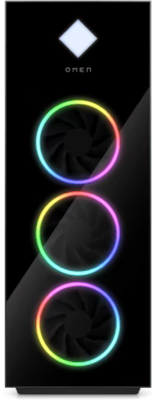 HP OMEN 45L Gaming Desktop GT22-3000t Intel Core Ultra 9 285K, 128GB Fury DDR5 RAM, 1TB SSD, NVIDIA GeForce RTX 5090 32GB, RGB Liquid Cooler, Front Bezel Black Glass, Windows 11, Black