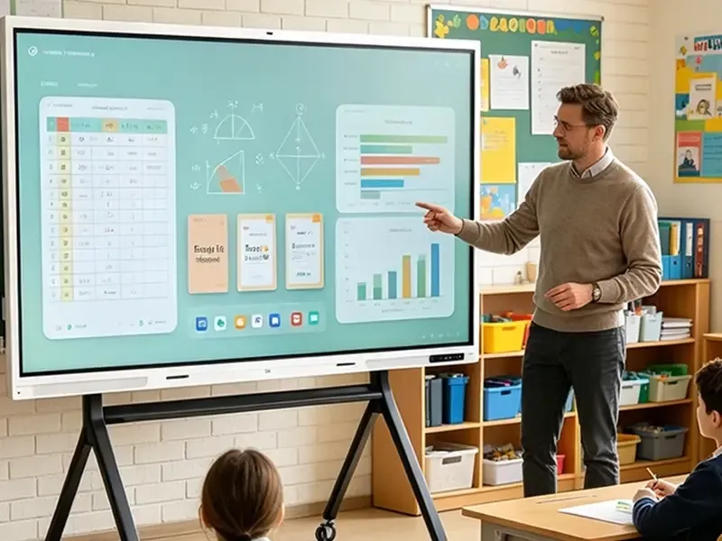 98-Inch 4K Interactive Smart Board Touchscreen Display – Ultra-Large Interactive Digital Whiteboard for Classrooms, Lecture Halls, Offices, Boardrooms, Meetings, Training and Presentations