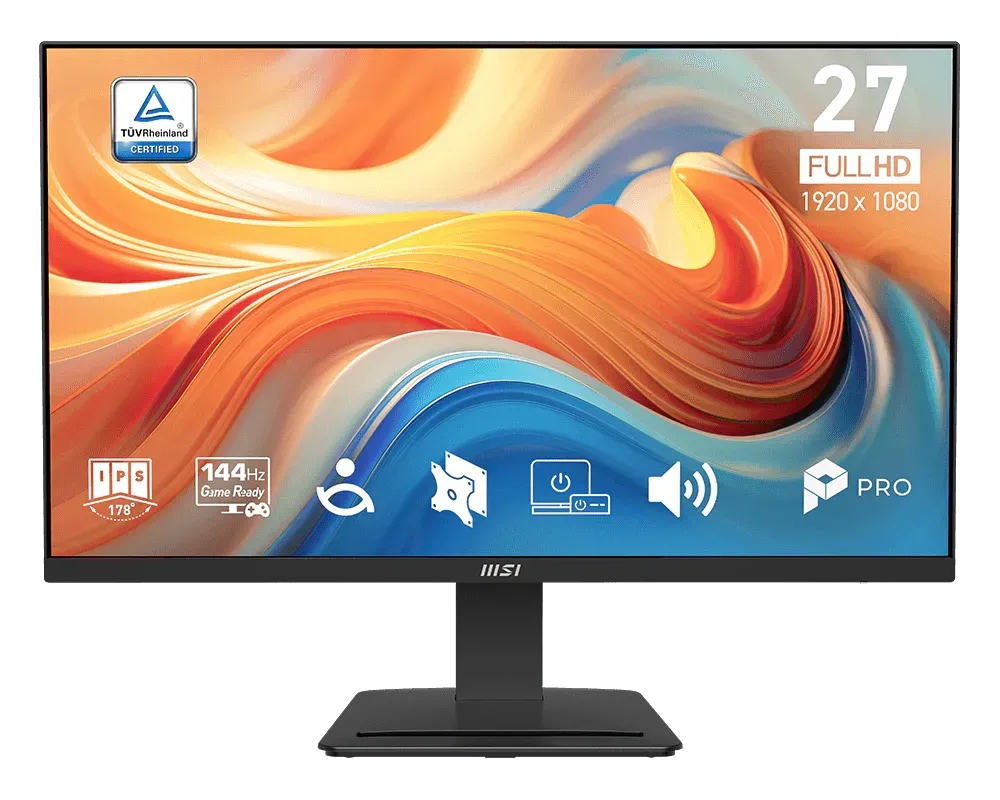 MSI PRO MP273 27-Inch Monitor (3PB4) – Full HD 1920×1080 IPS Display, 144Hz Refresh Rate, HDMI, Professional Office & Home Monitor