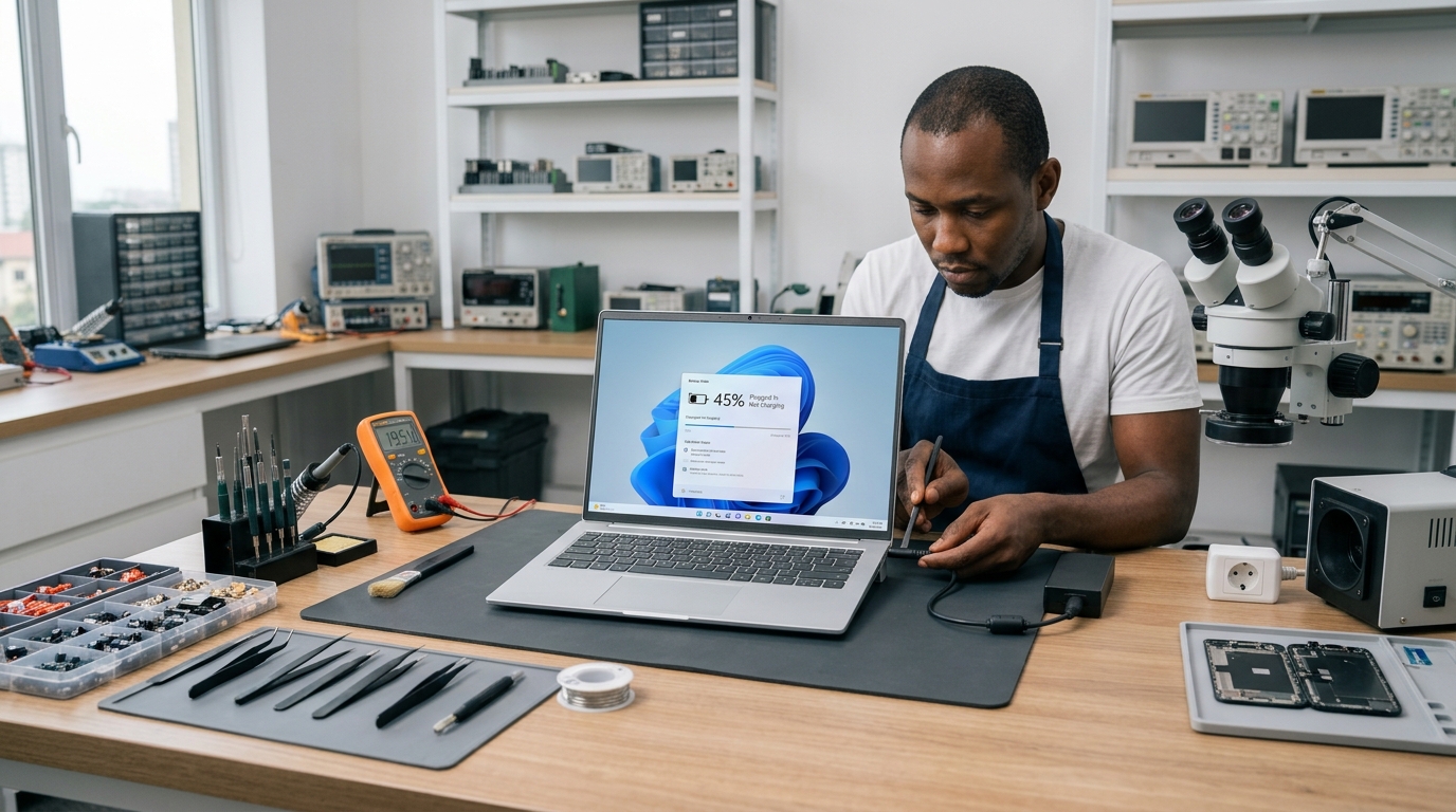 Laptop Plugged In but Not Charging? 9 Causes and Fixes (2026 Guide)